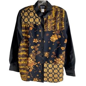Koos of Course 100% Silk Shaket Blouse Size Medium